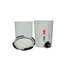 3M PPS Series 2.0 Spray Cup System Kit, Lg (28 fl oz, 850 mL), 200u Micron Filter, 1 kit/cs
