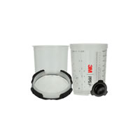 3M PPS Series 2.0 Spray Cup System Kit, Midi (13.5 fl oz, 400 mL), 200u Micron Filter, 1 kit/cs