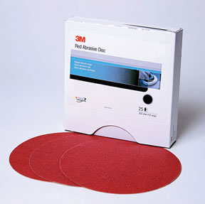 Red Abrasive Stikit Disc, 6 in, P500, 100 discs per roll