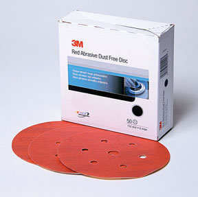 Red Abrasive Hookit Disc D/F, 6 in, P800, 50 discs per box