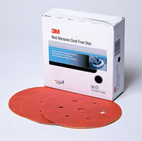 Red Abrasive Hookit Disc D/F, 6 in, P320, 50 discs per box