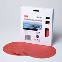 Red Abrasive Stikit Disc Value Pack, 6 in, P400, 25 discs per pack