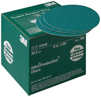 Green Corps Stikit Production Disc 01548, 6", 36E, 100 discs/bx