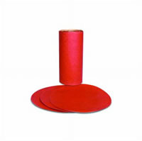 Red Abrasive PSA Disc, 5 in, P400 A Weight, 100 discs per roll