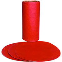 Red Abrasive PSA Disc, 5 in, 40 D Weight, 25 discs per box