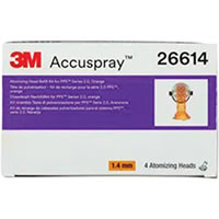 3M Accuspray Atomizing Head Refill Pack for 3M PPS Series 2.0, Orange, 1.4 mm