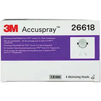 3M Accuspray Atomizing Head Refill Pack for 3M PPS Series 2.0, Clear, 1.8 mm