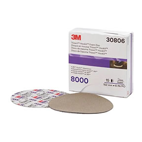 6" Trizact Hookit Foam Disc, 8000, 15 Discs/Carton