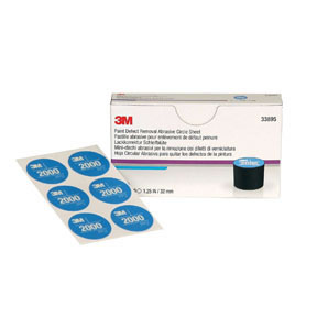 Paint Defect Removal Abrasive, 32mm Circle, 2000 Grade