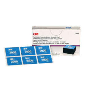 Paint Defect Removal Abrasive, 37mm x 28mm Rectangle, 2000 Grade