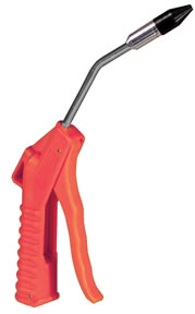 Orange Deluxe 4" Air Blow Gun with 1/2" Removable Rubber Tip
