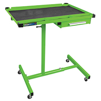 Heavy-Duty Mobile Work Table with Drawer, Green